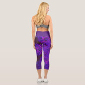 Leggings Capri Tisser Mandala rose et violet (Verso)