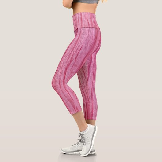 Leggings Capri Tissu de crêpe rose (Gauche)