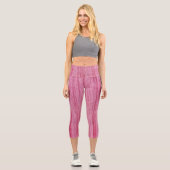 Leggings Capri Tissu de crêpe rose (Recto)
