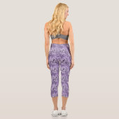 Leggings Capri Toile violet vintage (Verso)