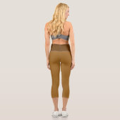 Leggings Capri Tons Brown, simples, chauds et douillets (Verso)