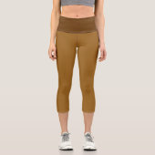 Leggings Capri Tons Brown, simples, chauds et douillets (Recto)