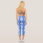 Leggings Capri Tons de motif de diamant bleu (Verso)