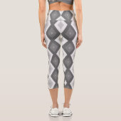 Leggings Capri Tons de motif de diamant gris (Verso)