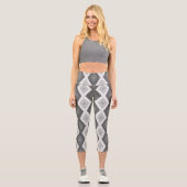 Leggings Capri Tons de motif de diamant gris (Recto)