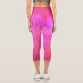 Leggings Capri Tons de texture grunge rose (Verso)