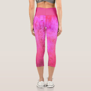 Leggings Capri Tons de texture grunge rose