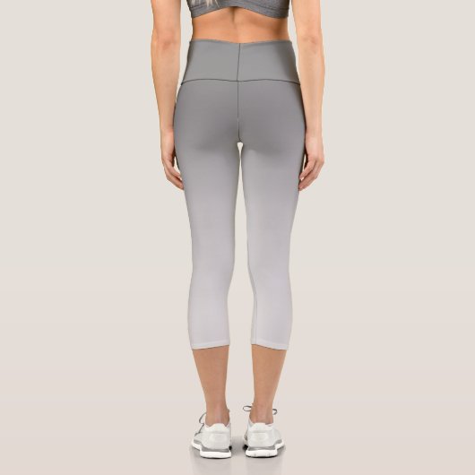 Leggings Capri tons gris argenté Abstrait (Verso)