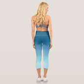 Leggings Capri tons pastel bleu Abstrait et bleu clair (Verso)