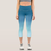 Leggings Capri tons pastel bleu Abstrait et bleu clair (Recto)