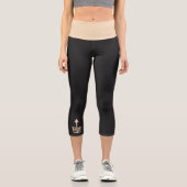 Leggings Capri Top Apricot beige sur presque noir (Recto)