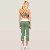 Leggings Capri Top Chalk Blanc sur Pine Green (Verso)