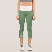 Leggings Capri Top Chalk Blanc sur Pine Green (Recto)
