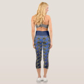 Leggings Capri Tortue de mer bleu vert (Verso)