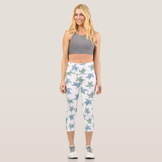 Leggings Capri Tortues aquarelles