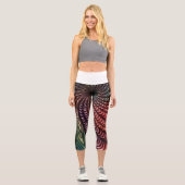 Leggings Capri Tourbillon Mandala 3D Hypnotique (Recto)