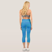 Leggings Capri Tourbillons bleus sur les jambières capri (Verso)