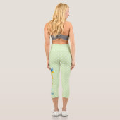 Leggings Capri Tournesol et papillon Ukraine soutien (Verso)