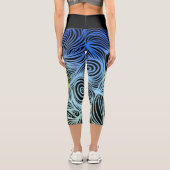 Leggings Capri Tournesol néon moderne et audacieux (Verso)