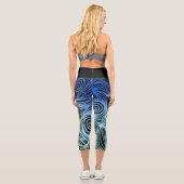 Leggings Capri Tournesol néon moderne et audacieux (Verso)