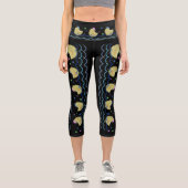 Leggings Capri Tout dans une ligne noire  (Recto)