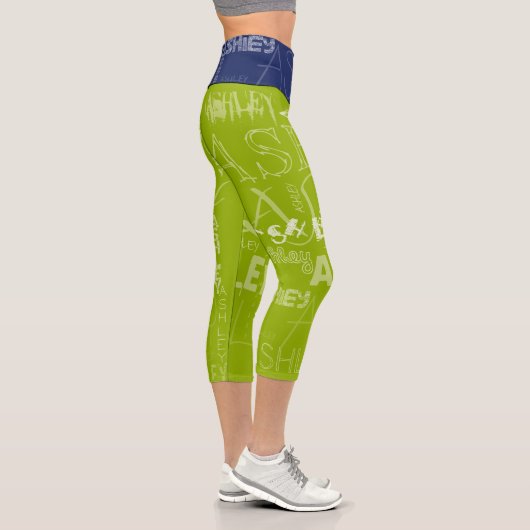 Leggings Capri Transparent répétition Ashley Choisir la couleur B (Droite)