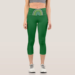 Leggings Capri Trèfle à quatre feuilles Arc-en-ciel Fête de la Sa