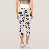 Leggings Capri Trendy Abstract Dots Pattern (Verso)
