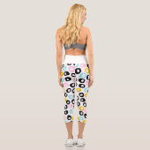 Leggings Capri Trendy Abstract Dots Pattern (Verso)