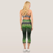 Leggings Capri Trendy vert noir glam goutte à goutte thème Hallow (Verso)