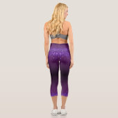 Leggings Capri Trendy violet glam goutte à goutte Halloween thème (Verso)