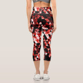 Leggings Capri Triangle Géométrie Vibrant Rouge Smoky Galaxy moti (Verso)