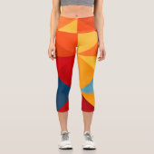 Leggings Capri Triangles colorés (Recto)