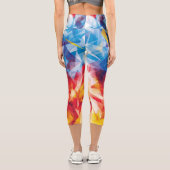 Leggings Capri Triangles dans les couleurs primaires vives (Verso)