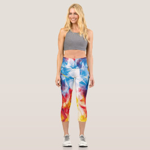 Leggings Capri Triangles dans les couleurs primaires vives