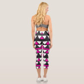 Leggings Capri Triangles Géométriques Roses (Verso)