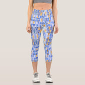 Leggings Capri Triangles tribaux de l'aquarelle moderne en or ble (Recto)