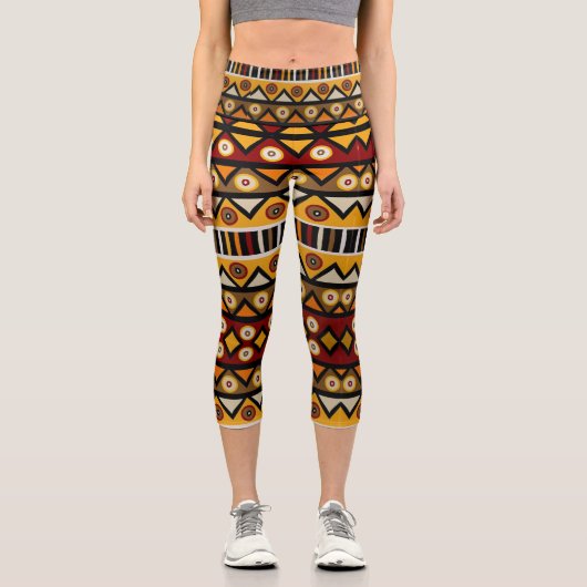 Leggings Capri Tribal d'Afrique (Recto)
