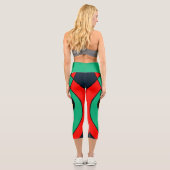 Leggings Capri Tribal de la peur africaine (Verso)