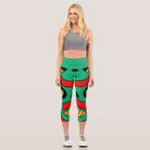 Leggings Capri Tribal de la peur africaine (Recto)