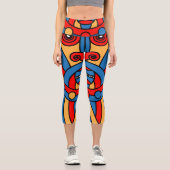 Leggings Capri Tribal des guerriers africains (Recto)