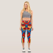 Leggings Capri Tribal des guerriers africains (Recto)