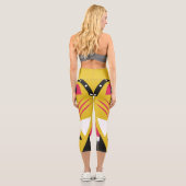 Leggings Capri Tribal jaune africain (Verso)