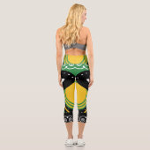 Leggings Capri Tribal Rituel Vert (Verso)