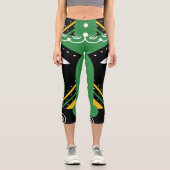 Leggings Capri Tribal Rituel Vert (Recto)