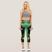 Leggings Capri Tribal Rituel Vert (Recto)
