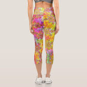 Leggings Capri Tripant Groovy Funky Psychédélique Fractale Éclate (Verso)