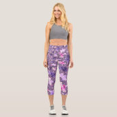 Leggings Capri Trippy Funky Boho Super Pastel Spiral Fractal Art (Recto)