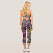 Leggings Capri Trippy Funky Super numérique Abstrait Fractal Art (Verso)