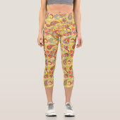 Leggings Capri Trippy Hippy Retro Paisley (Recto)